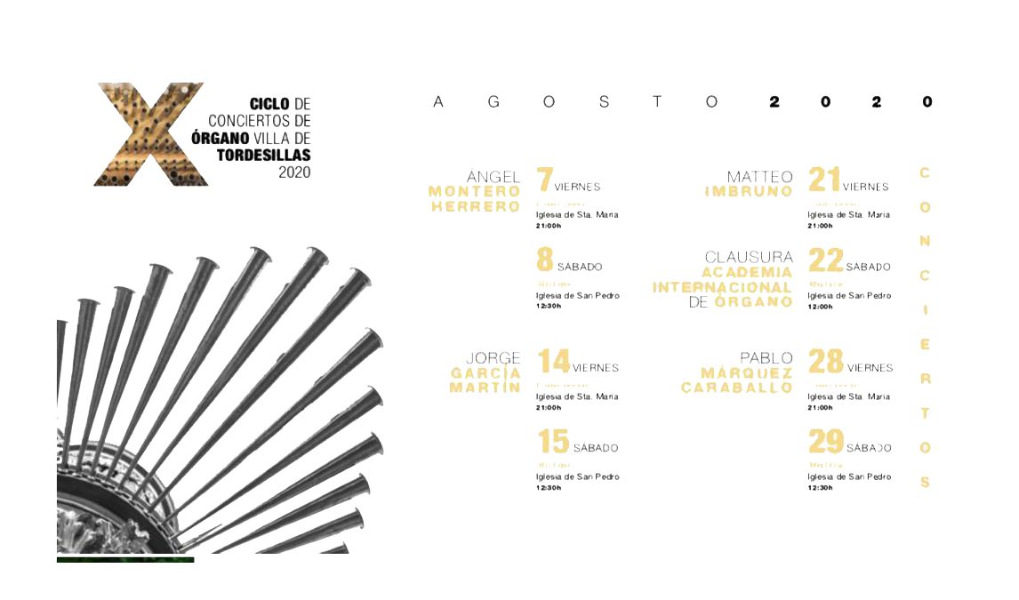 Arranca el X Ciclo de Conciertos de Órgano Villa de Tordesillas