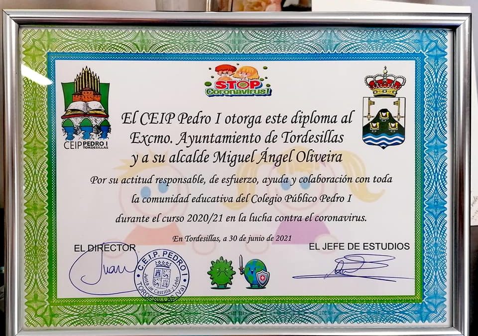 El CEIP Pedro I agradece al Ayuntamiento su «esfuerzo, ayuda y colaboración» en la lucha contra el Covid-19