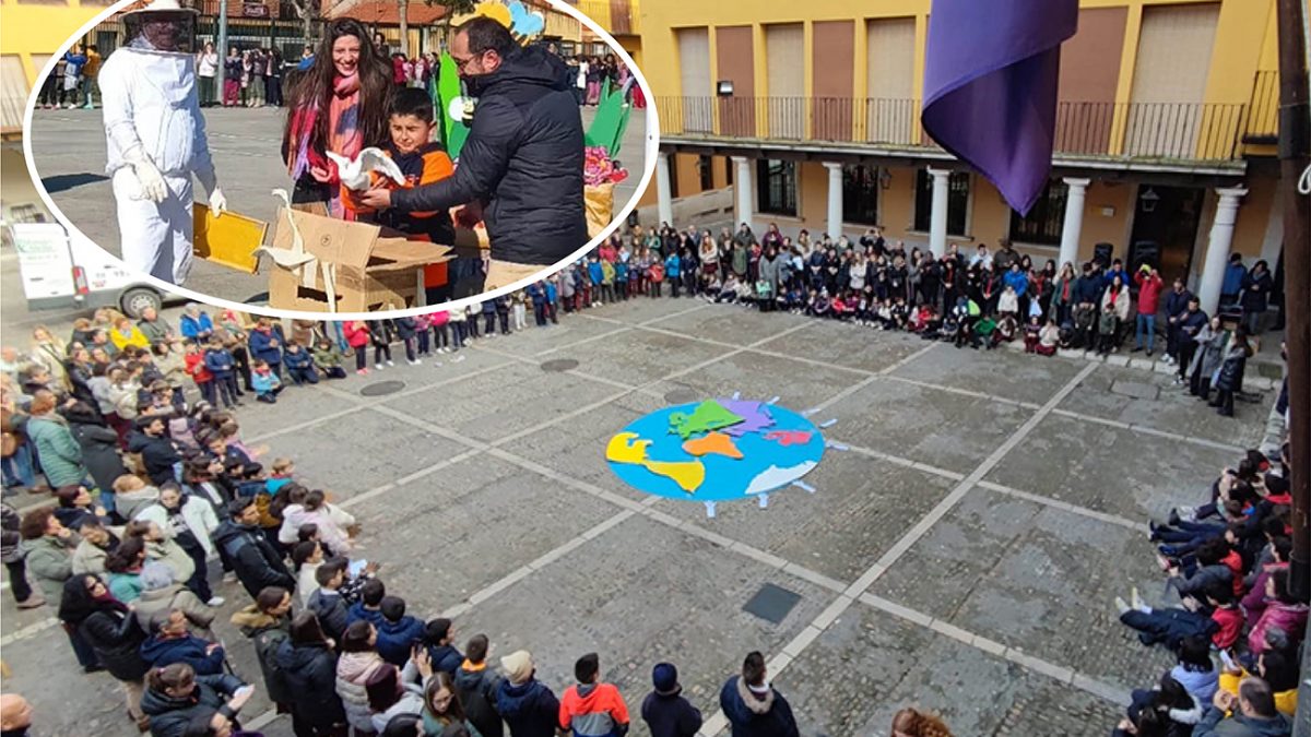 La comunidad educativa de Tordesillas celebra el Día de la Paz con distintos actos solidarios y multitudinarios