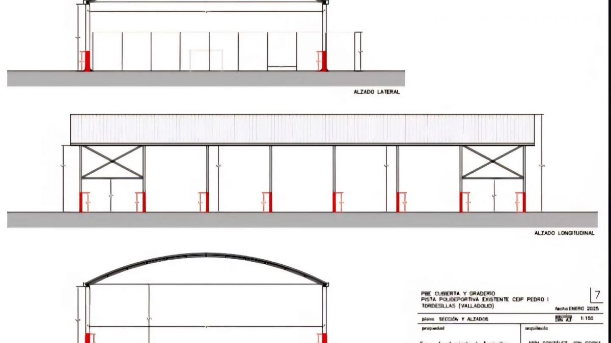 Tordesillas licita las obras para cubrir la pista deportiva del CEIP Pedro I