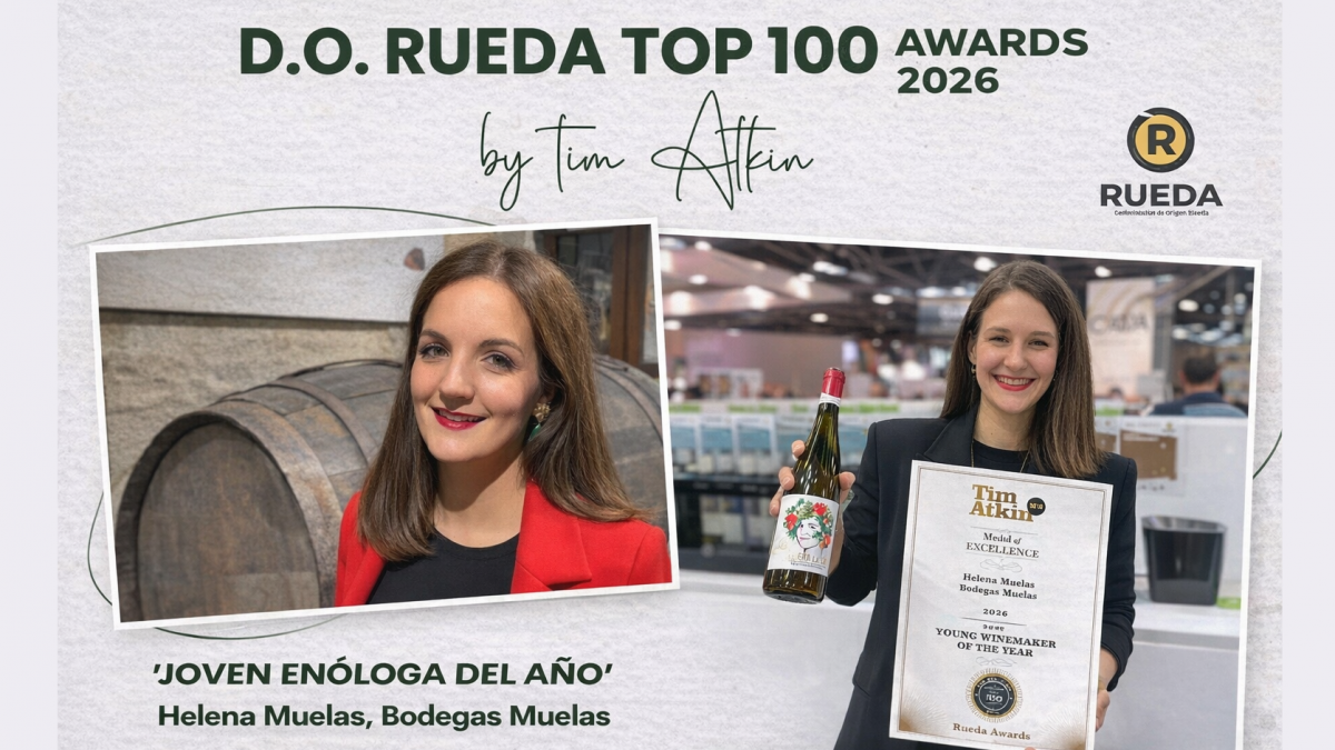 Helena Muelas, de Bodegas Muelas, se hace con el premio a ‘Enóloga Joven del Año’ en los Rueda Awards